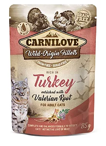 Alimento Úmido natural para gatos - Carne de Peru e Valeriana 85g - Carnilove