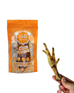 Mordedor Natural - Cisca-Cisca (4un) - Pé de Frango Desidratado - AlecrimPet