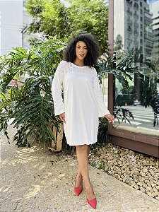 VESTIDO VAZADO CAMURÇA