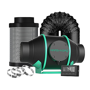KIT DE EXAUSTOR AXIAL E FILTRO 100 mm AUTOMATICO MARS HYDRO