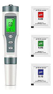 Medidor compacto digital de pH / EC / PPM e Temperatura