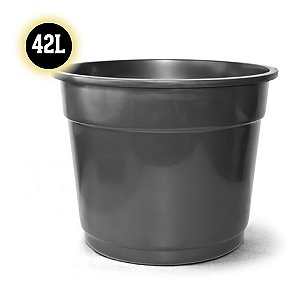 Vaso Redondo Rígido Comum 08 Preto 42,5L