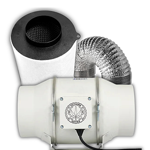Kit Exaustor e Filtro Cultivando Sustento 150mm 6' 540 m3/h