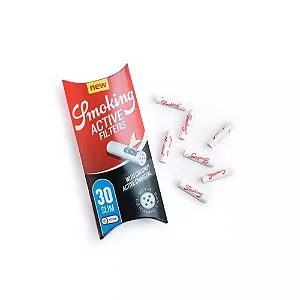 FILTRO SMOKING SLIM CARBON ACTIVE PCTS C/ 30 UN