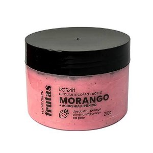 Esfoliante corporal de morango 240g - Poran