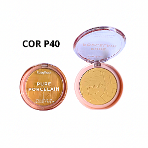 Pó compacto cor P40 Pure Porcelain - Ruby Rose Linha Rosa