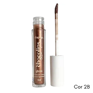 DUPLICADO - Gloss marrom com glitter chocolips cor 02 - Dapop