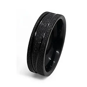 Anel Masculino 6mm Aço Inox Preto