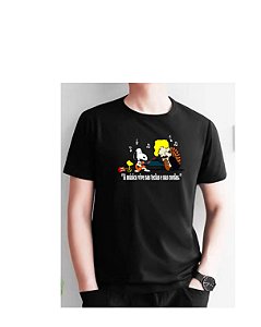 Camisa personagem snoopy linus sally Musicais