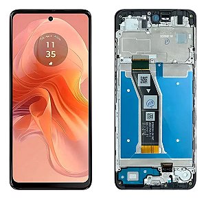 FRONTAL TELA DISPLAY MOTOROLA MOTO G04 / G04S LCD VERSÃO XB01 COM ARO