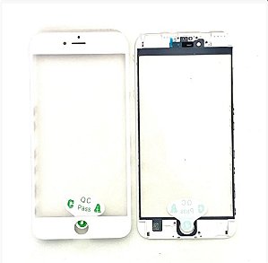 VIDRO FRONTAL IPHONE 6S PLUS BRANCO  COM COLA OCA + ARO (FRAME)