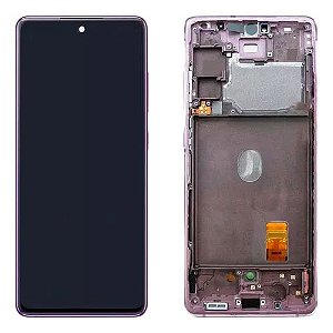 FRONTAL TELA DISPLAY SAMSUNG S20 FE COM ARO VIOLETA OLED