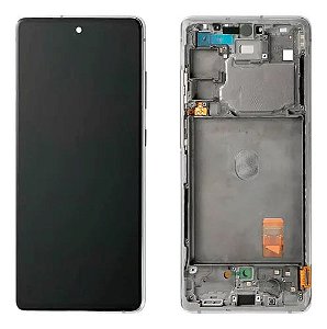 FRONTAL TELA DISPLAY SAMSUNG S20 FE COM ARO PRATA OLED