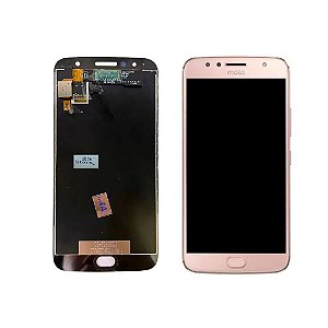 FRONTAL TELA DISPLAY MOTOROLA MOTO G5S PLUS LCD ROSA SEM ARO