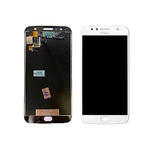 FRONTAL TELA DISPLAY MOTOROLA MOTO G5S PLUS BRANCO SEM ARO LCD