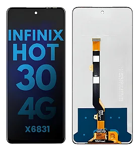 FRONTAL TELA DISPLAY INFINIX HOT 30 4G X6831 / X6833 SEM ARO LCD