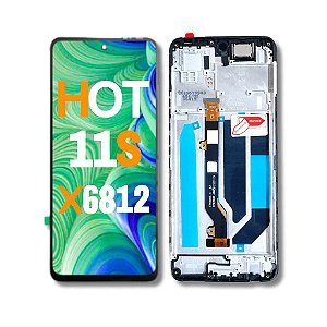 FRONTAL TELA DISPLAY INFINIX HOT 11S X6812 COM ARO LCD