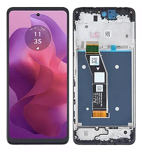 FRONTAL TELA DISPLAY MOTOROLA MOTO G24 COM ARO LCD