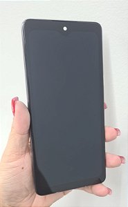 FRONTAL TELA DISPLAY SAMSUNG A72 BORDA GROSSA COM ARO GRAFITTE OLED