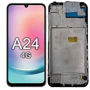 FRONTAL TELA DISPLAY SAMSUNG A24 4G OLED COM ARO VIVID