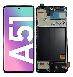 FRONTAL TELA DISPLAY SAMSUNG A51 OLED COM ARO CAMERA FLUTUANTE