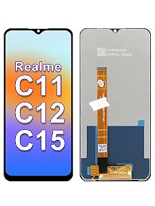 FRONTAL TELA DISPLAY REALME C11 2020 / REALME C12 / REALME C15 SEM ARO LCD
