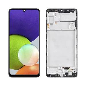 FRONTAL TELA DISPLAY SAMSUNG A22 4G OLED COM ARO