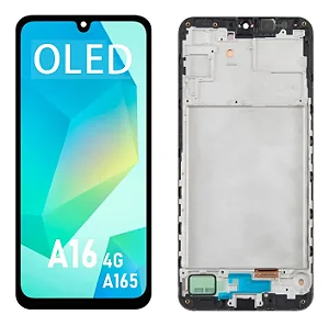 FRONTAL TELA DISPLAY VIVID SAMSUNG A16 4G COM ARO OLED (BORDA FINA)