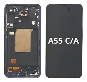 FRONTAL TELA DISPLAY SAMSUNG A55 COM ARO GRAFITTE CAMERA FLUTUANTE OLED VIVID