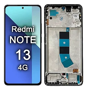 FRONTAL TELA DISPLAY XIAOMI REDMI NOTE 13 4G COM ARO GRAFITE OLED PREMIUM DIAMONDS