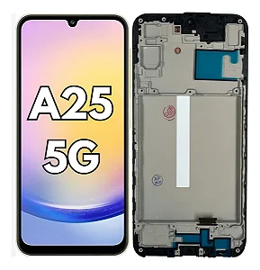 FRONTAL TELA DISPLAY SAMSUNG A25 5G COM ARO OLED