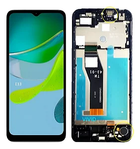 FRONTAL TELA DISPLAY MOTOROLA MOTO E13 VIVID COM ARO LCD
