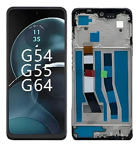 FRONTAL TELA DISPLAY MOTOROLA MOTO G54 / G55 / G64 COM ARO