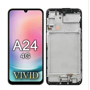 FRONTAL TELA DISPLAY SAMSUNG A24 4G OLED COM ARO VIVID (BORDA GROSSA)