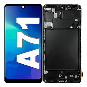 FRONTAL TELA DISPLAY SAMSUNG A71 LCD COM ARO