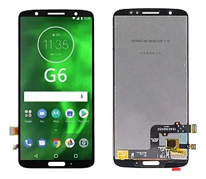 FRONTAL TELA DISPLAY MOTOROLA MOTO G6 PRETO SEM ARO (XT1925)
