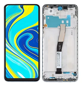 FRONTAL TELA DISPLAY XIAOMI REDMI NOTE 9S / NOTE 9 PRO COM ARO AZUL PREMIUM