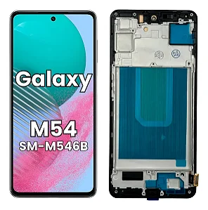 FRONTAL TELA DISPLAY SAMSUNG M54 COM ARO OLED (CAMERA FLUTUANTE)