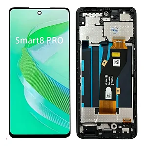 FRONTAL TELA DISPLAY INFINIX SMART 8 PRO X6525B COM ARO