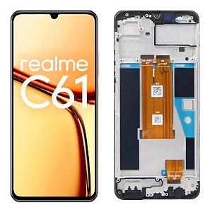 FRONTAL TELA DISPLAY REALME C61 COM ARO
