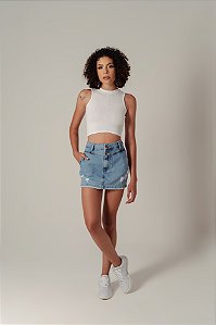 Mini Saia Entrance Margô Jeans Feminina