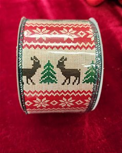 Fita para Laços de Natal com Renas
