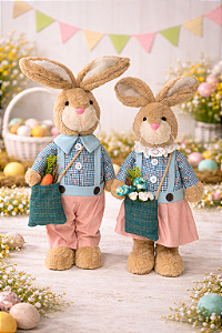 Coelho de Páscoa pelúcia Menina 56cm