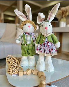 Coelho Decorativo Pelúcia Páscoa Macho 46cm