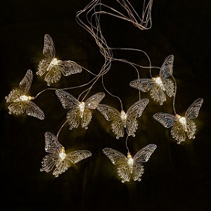 PINGENTE BORBOLETA COM 8 LED