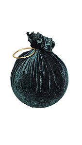 BOLA VELUDO VERDE 15CM