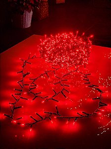 PISCA CORDAO LED VERMELHO STROBO 20M 900 LEDS