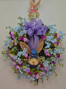 Guirlanda Páscoa cor Lilás com Azul 50×50