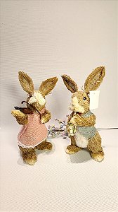 Coelho Pelúcia Páscoa c/ instrumento 25cm
