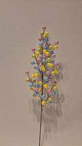 Galho Decorativo de Páscoa Colorido 58cm